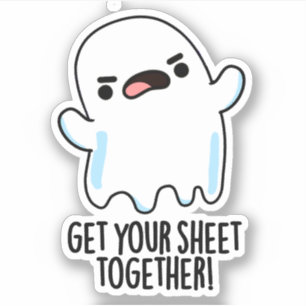 Sticker Retrouvez votre feuille ensemble Funny Ghost Pun