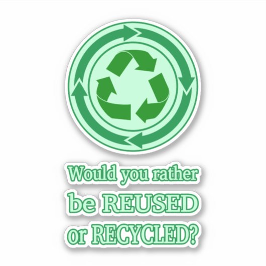 Sticker Réutiliser et recycler (Devant)