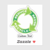 Sticker Réutiliser l'autocollant de recyclage (Feuille)