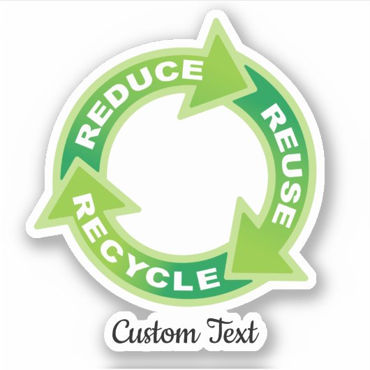 Sticker Réutiliser l'autocollant de recyclage (Devant)
