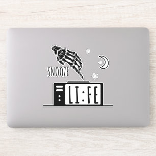 Sticker Réveil drôle de la vie de Snooze
