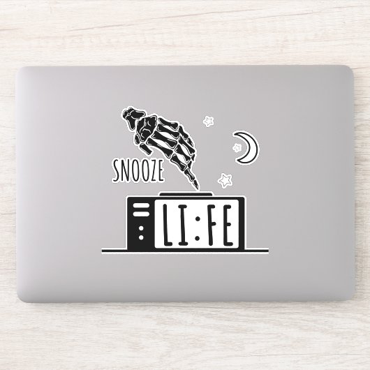Sticker Réveil drôle de la vie de Snooze (Ordinateur)