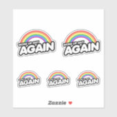 Sticker Réveillé encore gay (Feuille)
