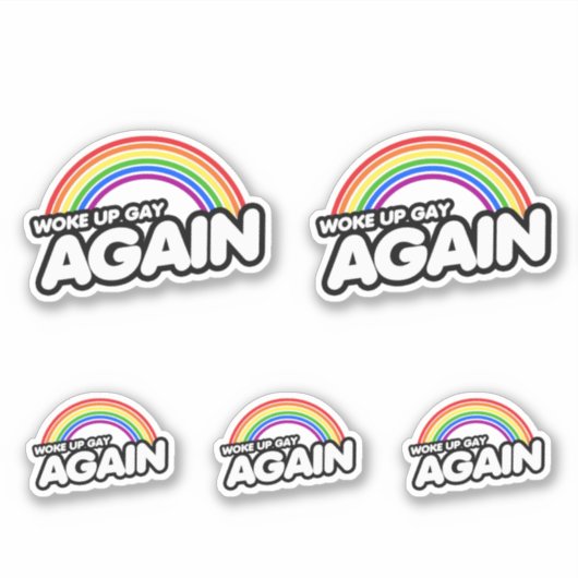Sticker Réveillé encore gay (Devant)
