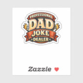 Sticker Revendeur de blagues de papa professionnel Drôle d (Feuille)