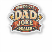 Sticker Revendeur de blagues de papa professionnel Drôle d (Devant)