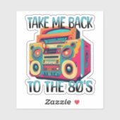 Sticker Revenez aux années 80 | Vibe rétro (Feuille)