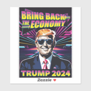 Sticker Revenir à l'économie - Trump Cool des années 80 20
