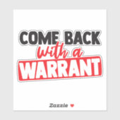 Sticker revenir avec un mandat (Feuille)