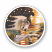 Sticker Rêver Joyeux Parcourir Cheval (Devant)