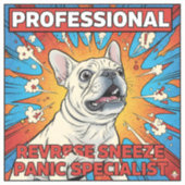Sticker Reverse Sneeze Panic Frenchie Funny Dog Mom Gift (Recto)