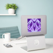 Sticker Rêves arc-en-ciel à fleurs violettes (Ordinateur portable sur le bureau)