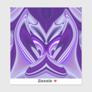 Sticker Rêves arc-en-ciel à fleurs violettes