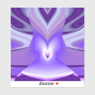 Sticker Rêves arc-en-ciel à fleurs violettes