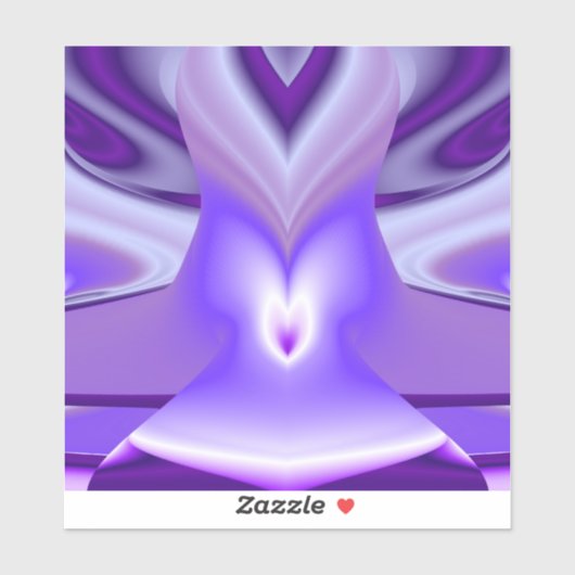 Sticker Rêves arc-en-ciel à fleurs violettes (Feuille)