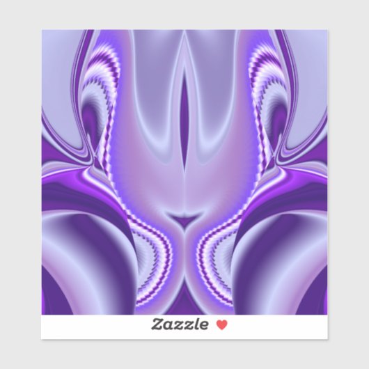 Sticker Rêves arc-en-ciel à fleurs violettes (Feuille)