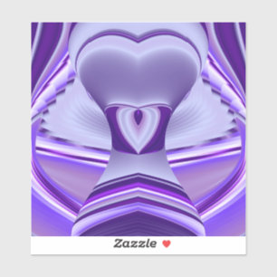 Sticker Rêves arc-en-ciel à fleurs violettes