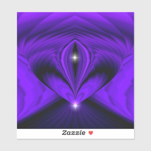 Sticker Rêves arc-en-ciel à fleurs violettes, deux étoiles (Feuille)