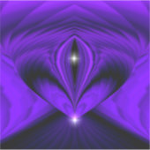 Sticker Rêves arc-en-ciel à fleurs violettes, deux étoiles (Devant)