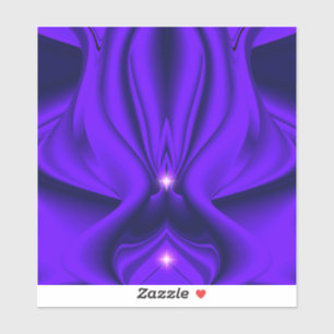 Sticker Rêves arc-en-ciel à fleurs violettes, deux étoiles