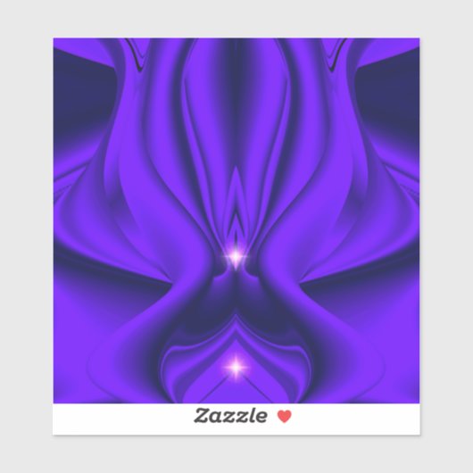 Sticker Rêves arc-en-ciel à fleurs violettes, deux étoiles (Feuille)