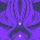 Sticker Rêves arc-en-ciel à fleurs violettes, deux étoiles (Devant)