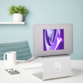 Sticker Rêves d'arc-en-ciel de fleur violette (Ordinateur portable sur le bureau)