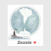 Sticker Rêves de pingouins de Chinstrap de la Terre d'Icy (Feuille)