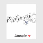 Sticker Reykjavík, drapeau cardiaque de Reykjavik (Feuille)