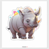Sticker Rhino (Feuille)