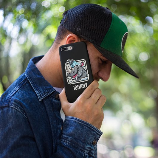 Sticker Rhino avec texte personnalisé