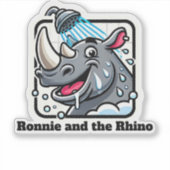 Sticker Rhino avec texte personnalisé (Devant)