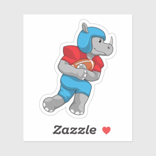 Sticker Rhino de football (Feuille)