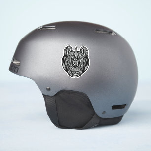 Sticker Rhino Face Design ornemental