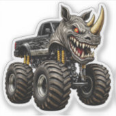 Sticker Rhino Monster Truck Beast  (Devant)