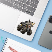 Sticker Rhino Monster Truck Beast  (Ordinateur portable avec iPhone)