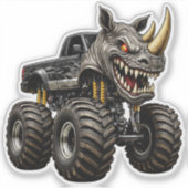 Sticker Rhino Monster Truck Beast  (Devant)
