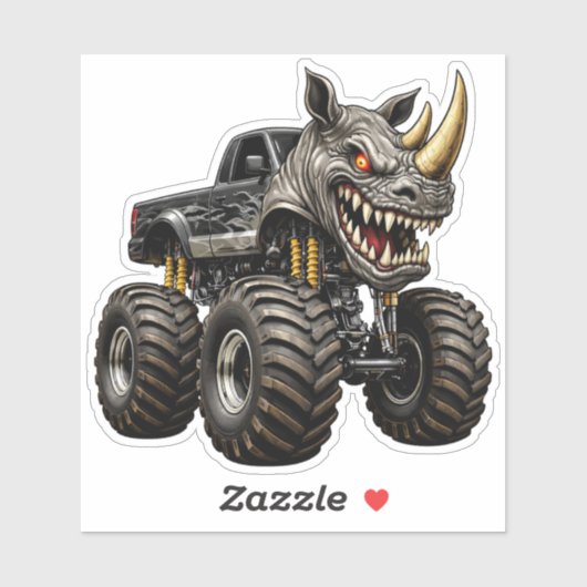 Sticker Rhino Monster Truck Beast  (Feuille)