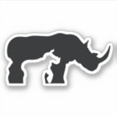 Sticker Rhino noir et blanc (Devant)