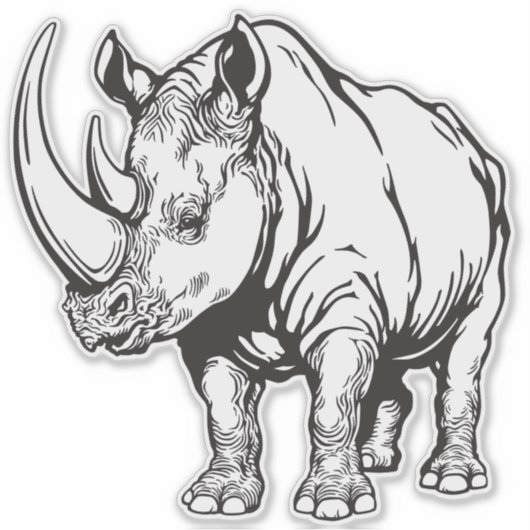 Sticker rhinoceros (Devant)