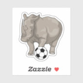 Sticker Rhinocéros Soccer (Feuille)