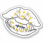 Sticker Rhode Island Rhode Islander Lipstick Lover Drapeau (Recto)