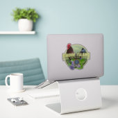 Sticker Rhode Island State Bird & Flower (Ordinateur portable sur le bureau)