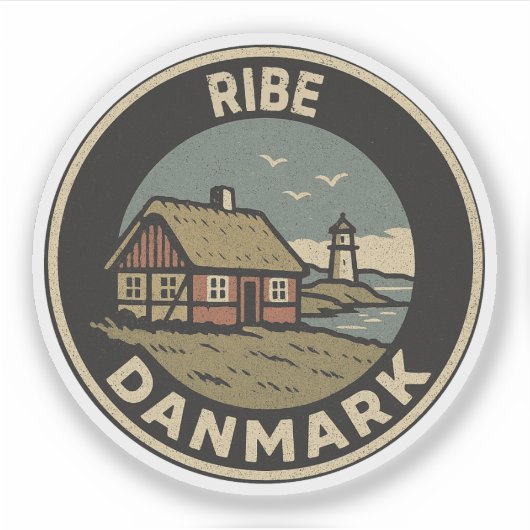 Sticker Ribe, Danemark Danmark (Devant)
