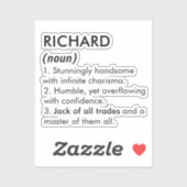 Sticker Richard name, Editable name, Custom name (Feuille)