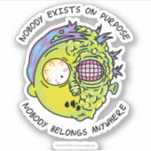 Sticker RICK ET MORTY™ | Citation de vol Stylisé Morty (Devant)