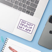 STICKER RICK ET MORTY™ DO NOT DEVELOP MY APP (Ordinateur portable avec iPhone)