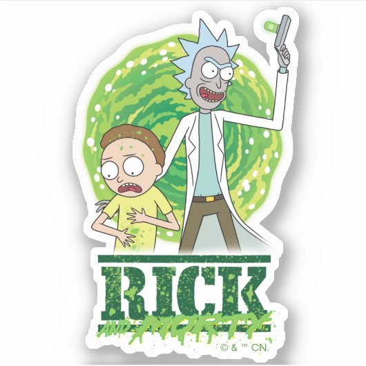 Sticker RICK ET MORTY™ | Éclat vert (Devant)