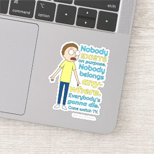 Sticker RICK ET MORTY™  Il N'Y A Personne À But Lucrati