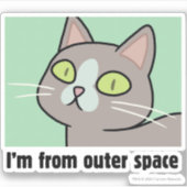 Sticker RICK ET MORTY™ | Je viens de l'espace extra-atmosp (Devant)
